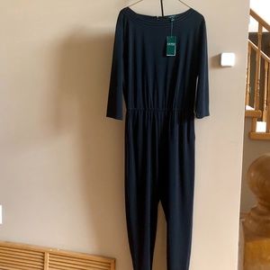 Ralph Lauren Ladies Belted Boatneck Jumpsuit
